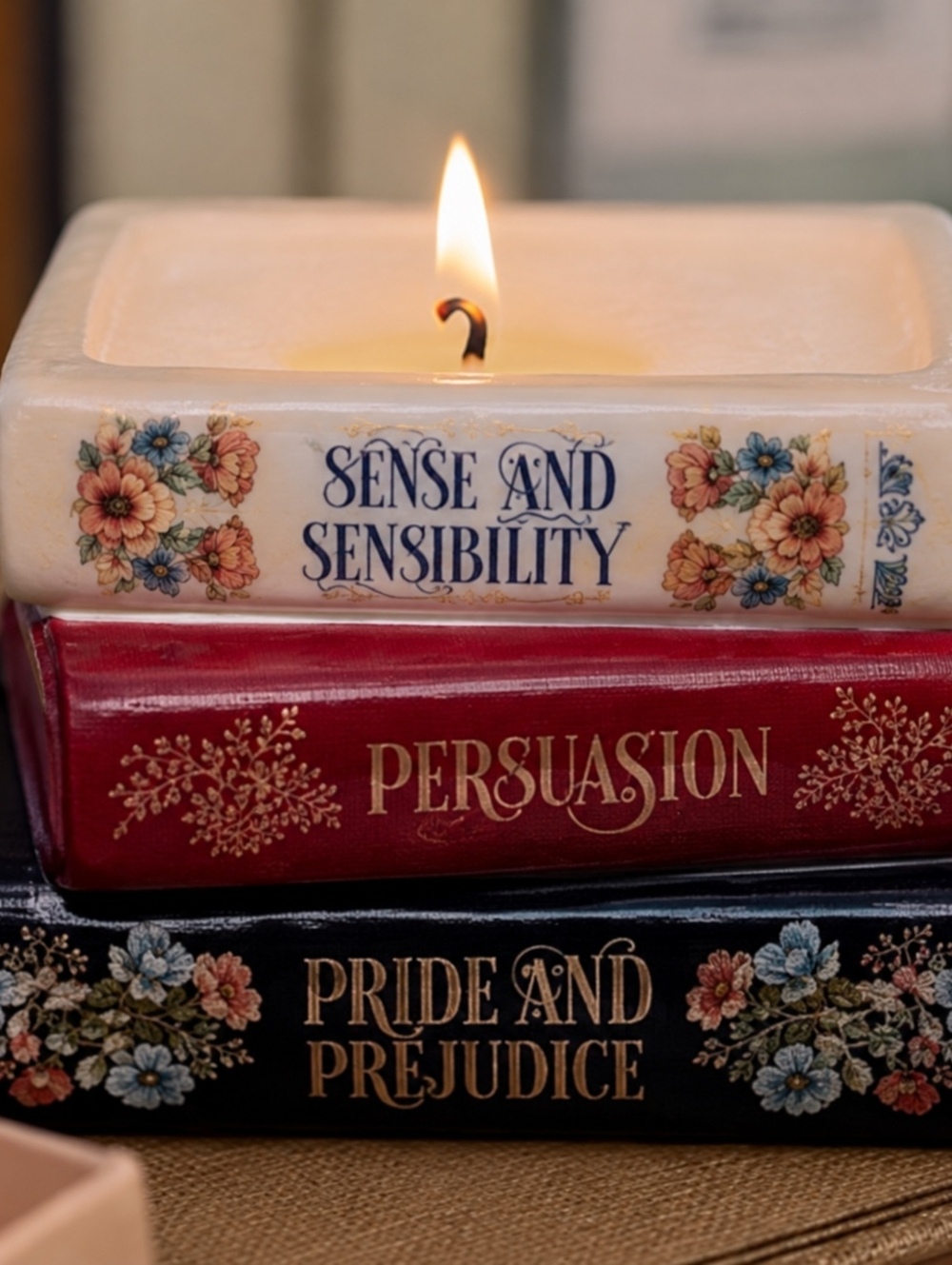 Steel Mill & Co Book Stack Scented Candle Set - Jane Austen Classics